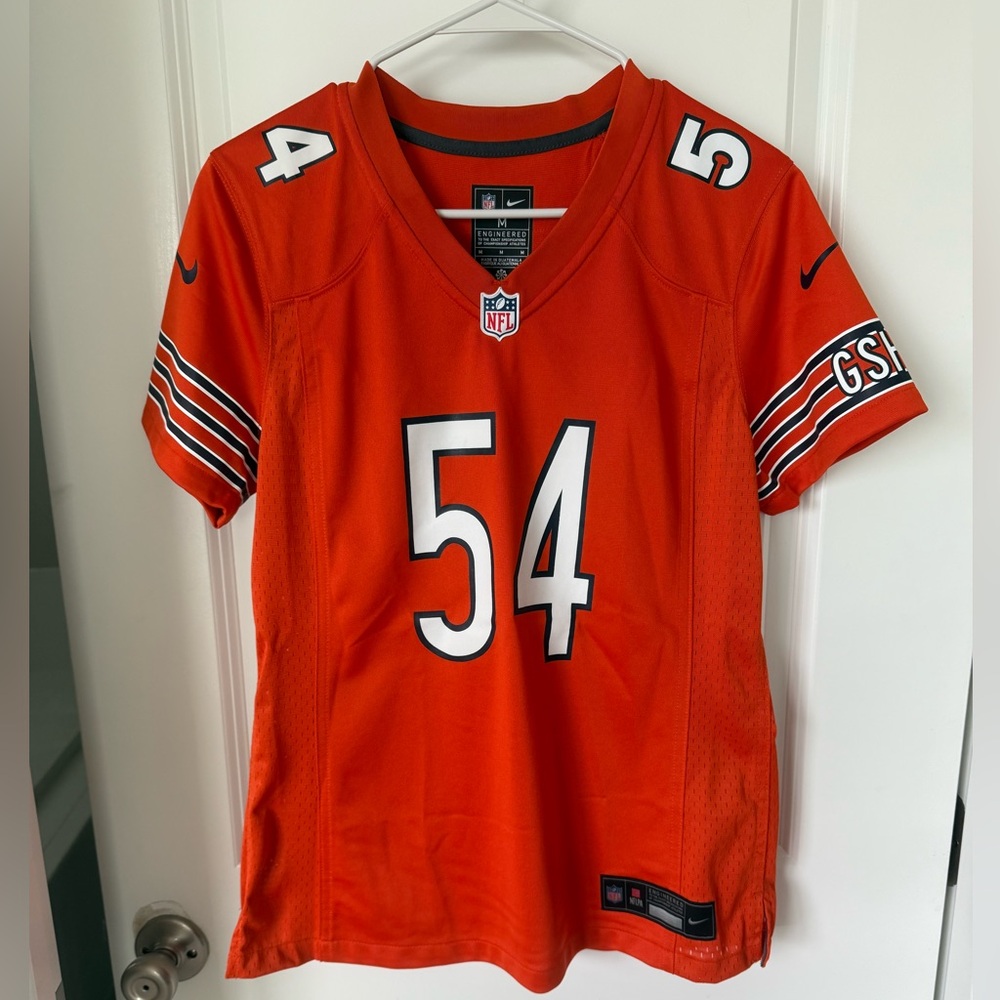 Chicago Bears Brian Urlacher NFL Orange Jersey with White Accents - Picture 2 of 3